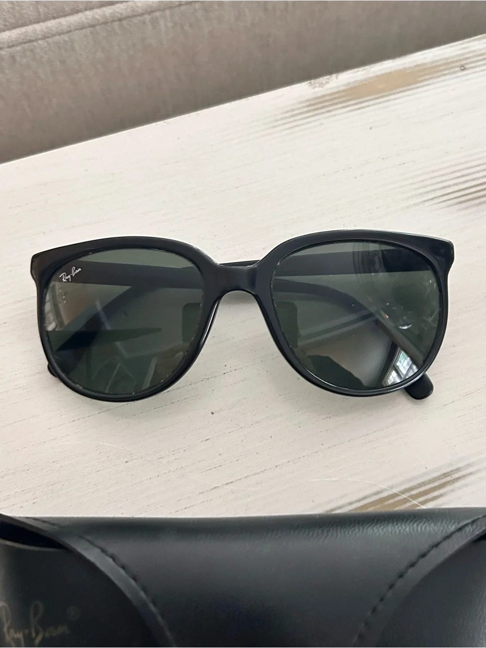 Vintage Bausch & Lomb Ray Ban Cats Black green Nylon Sunglasses Made In France
